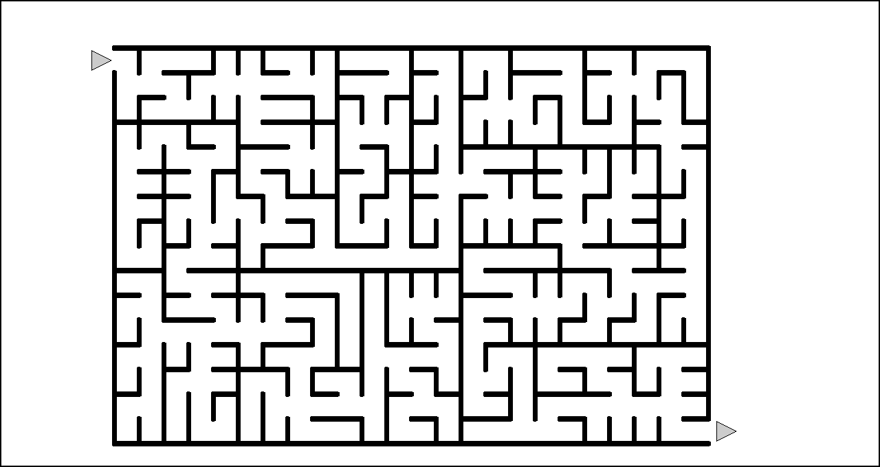Maze algorithm explanation using GIF images