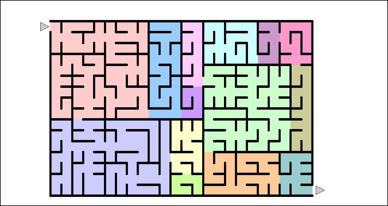 Maze algorithm explanation using GIF images