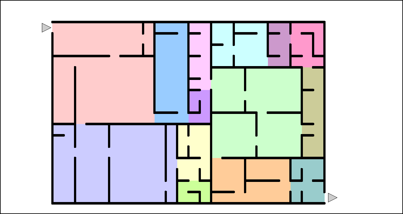 Maze algorithm explanation using GIF images